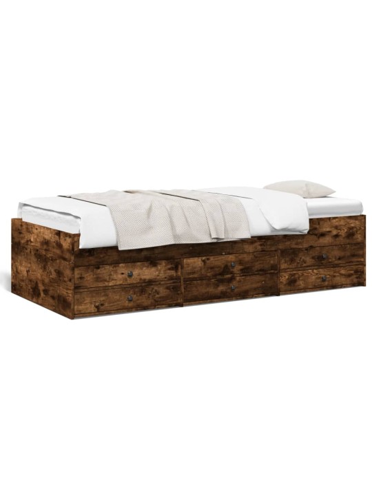 Válenda se zásuvkami bez matrace kouřový dub 75 x 190 cm
