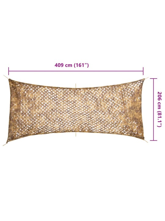 Maskovací síť s úložným vakem 409 x 206 cm písková