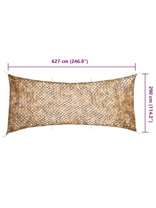 Maskovací síť s úložným vakem 627 x 290 cm písková