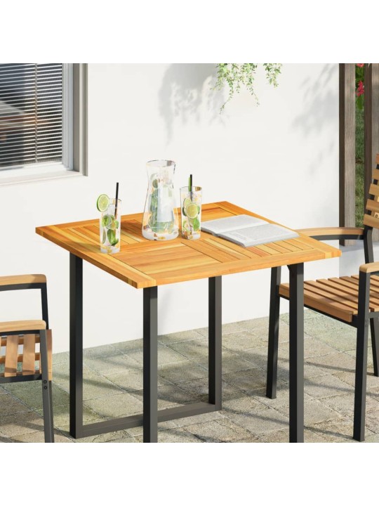 Stolní deska 80 x 80 x 2,2 cm čtvercová masivní akáciové dřevo