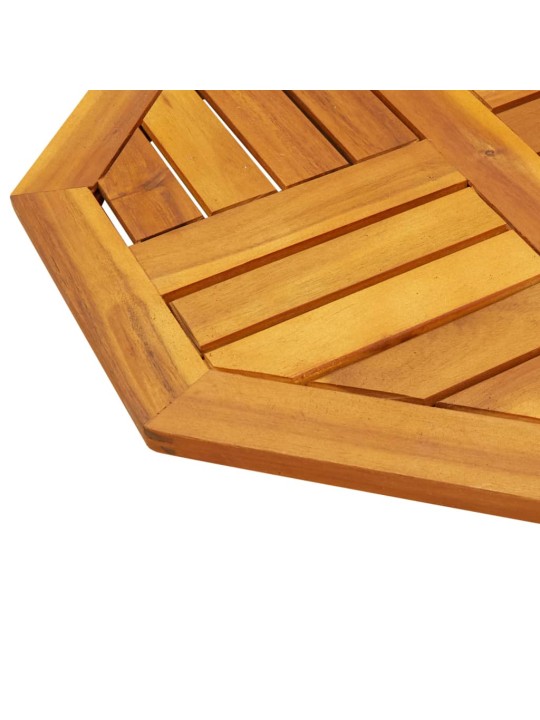 Stolní deska 50 x 50 x 2 cm osmihranná masivní akáciové dřevo