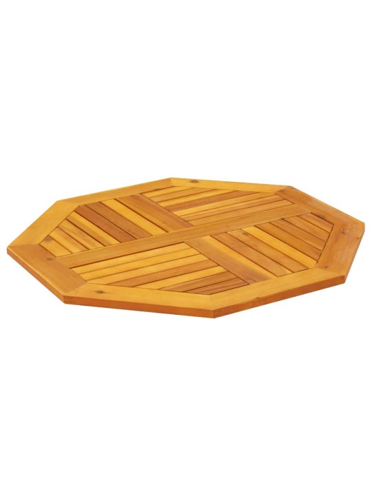 Stolní deska 80 x 80 x 2,2 cm osmihranná masivní akáciové dřevo