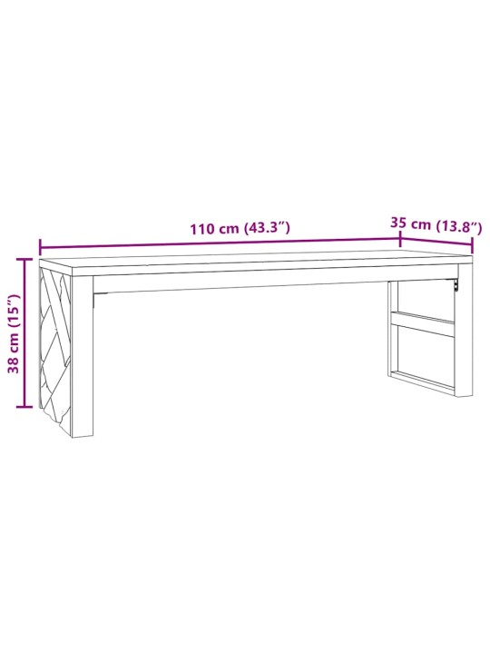 Konferenční stolek 110x35x38 cm masivní teakové dřevo