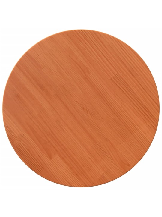 Stolní deska kulatá voskově hnědá Ø60 x 2,5 cm masivní borovice