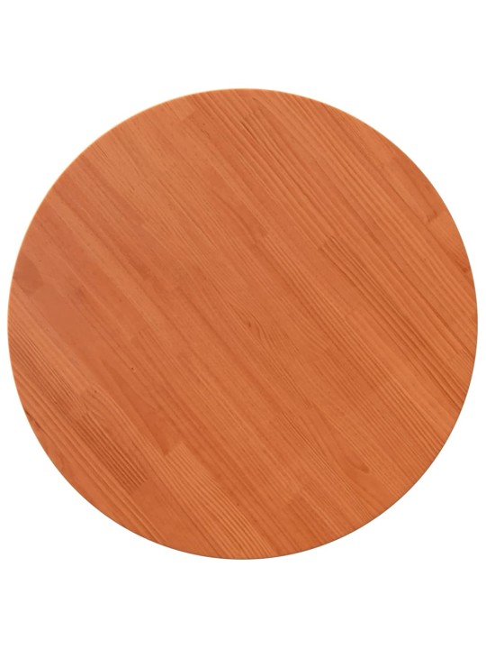 Stolní deska kulatá voskově hnědá Ø70 x 2,5 cm masivní borovice