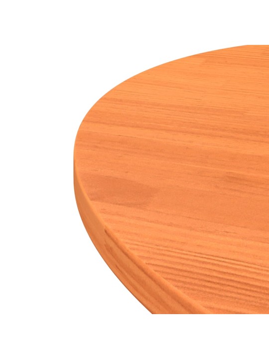 Stolní deska kulatá voskově hnědá Ø70 x 2,5 cm masivní borovice