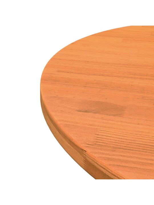 Stolní deska kulatá voskově hnědá Ø80 x 2,5 cm masivní borovice