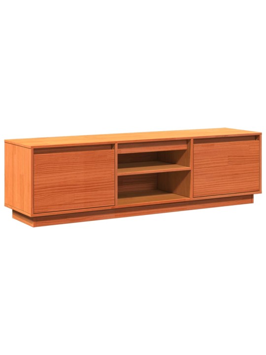 TV skříňka voskově hnědá 140 x 35 x 40 cm masivní borové dřevo