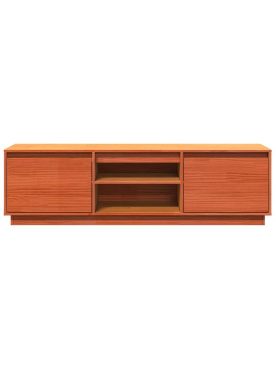 TV skříňka voskově hnědá 140 x 35 x 40 cm masivní borové dřevo
