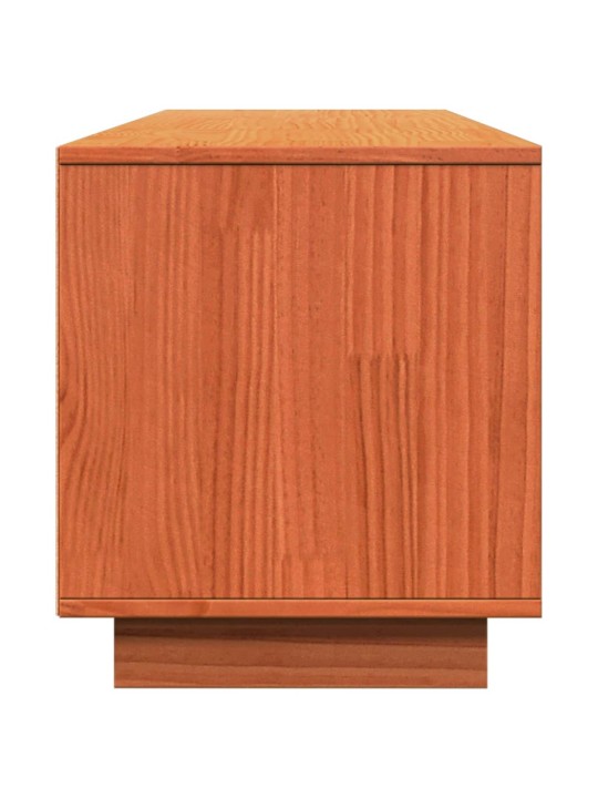 TV skříňka voskově hnědá 140 x 35 x 40 cm masivní borové dřevo