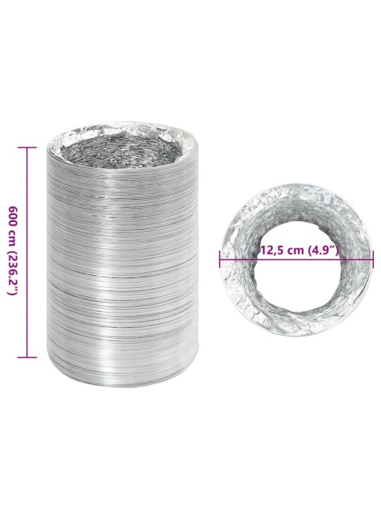 Ventilační potrubí hliník 6 m Ø 12,5 cm