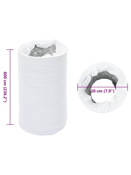 Ventilační potrubí hliník a PVC 6 m Ø 20 cm