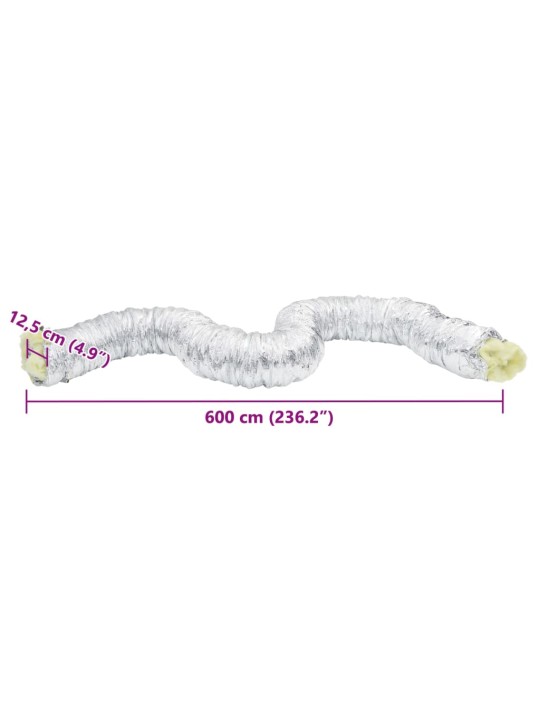 Ventilační potrubí izolované hliník 6 m Ø 12,5 cm