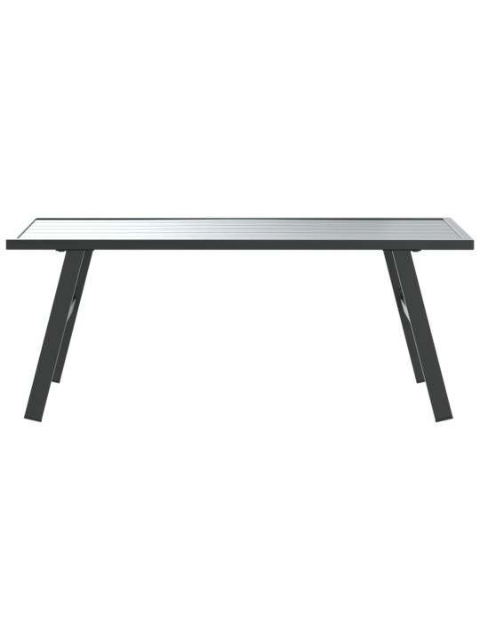 Zahradní konferenční stolek černý 90 x 45 x 35 cm ocel