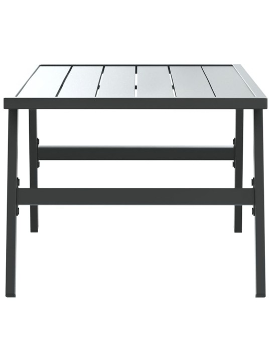 Zahradní konferenční stolek černý 90 x 45 x 35 cm ocel