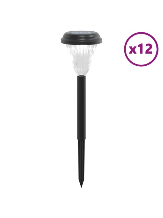 Solární osvětlení cesty se zemními hroty 12 ks bílé