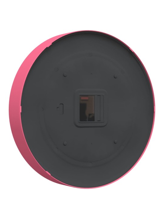 Nástěnné hodiny růžové Ø 25,5 cm polystyren a sklo