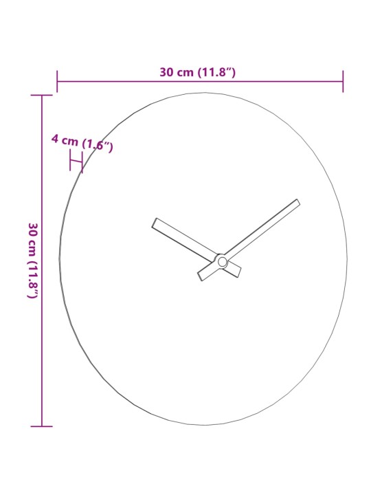 Nástěnné hodiny žluté a černé Ø 30 cm kompozitní dřevo