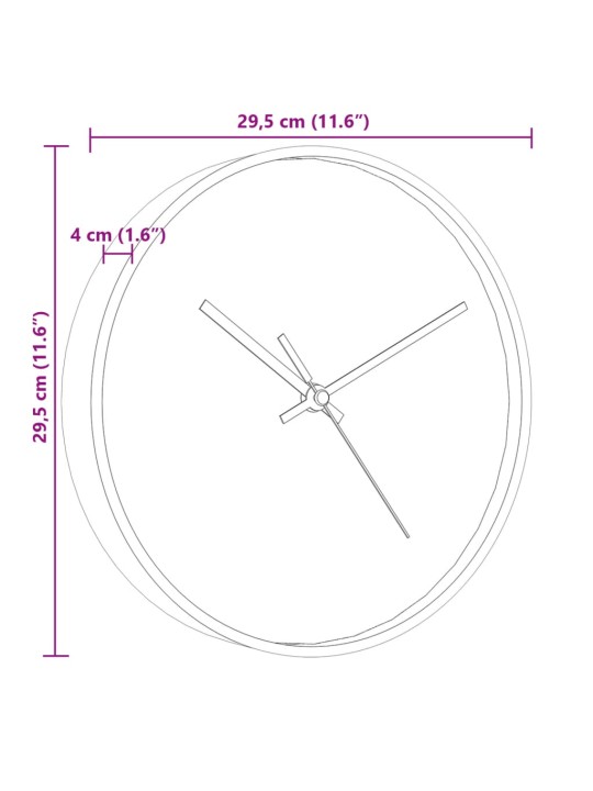Nástěnné hodiny zlaté a bílé Ø 29,5 cm polystyren a sklo