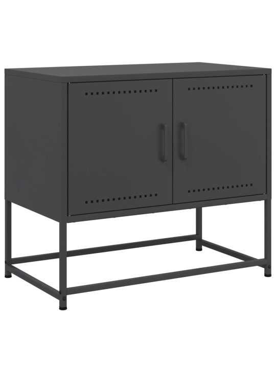 TV skříňka černá 68,5 x 39 x 60,5 cm ocel