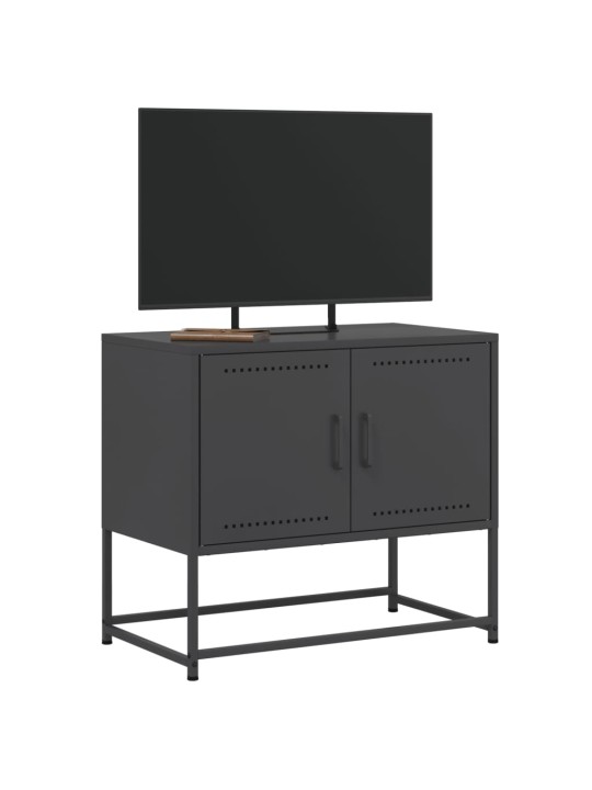 TV skříňka černá 68,5 x 39 x 60,5 cm ocel