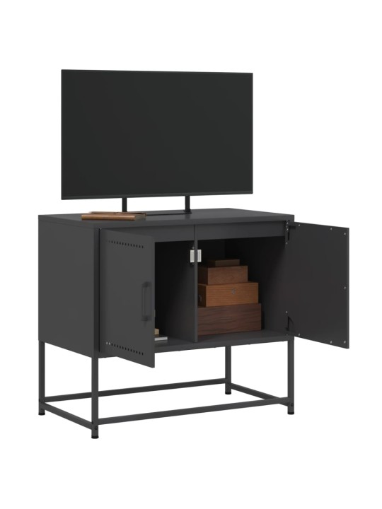 TV skříňka černá 68,5 x 39 x 60,5 cm ocel