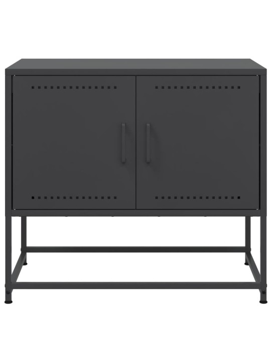 TV skříňka černá 68,5 x 39 x 60,5 cm ocel