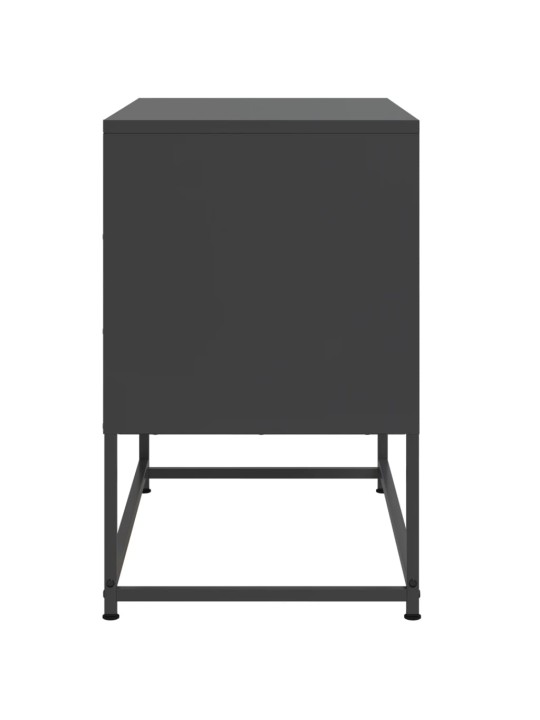TV skříňka černá 68,5 x 39 x 60,5 cm ocel