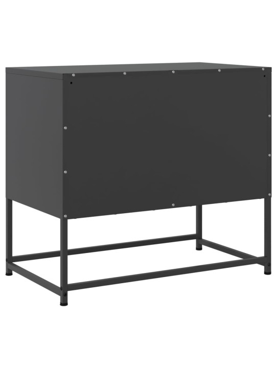 TV skříňka černá 68,5 x 39 x 60,5 cm ocel