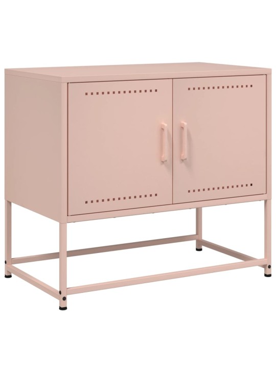 TV skříňka růžová 68,5 x 39 x 60,5 cm ocel