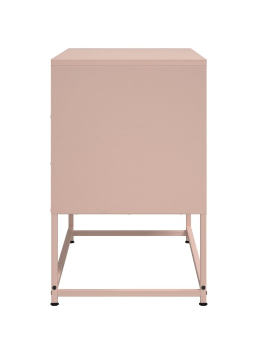 TV skříňka růžová 68,5 x 39 x 60,5 cm ocel