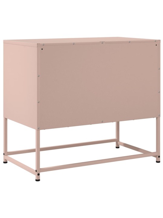 TV skříňka růžová 68,5 x 39 x 60,5 cm ocel