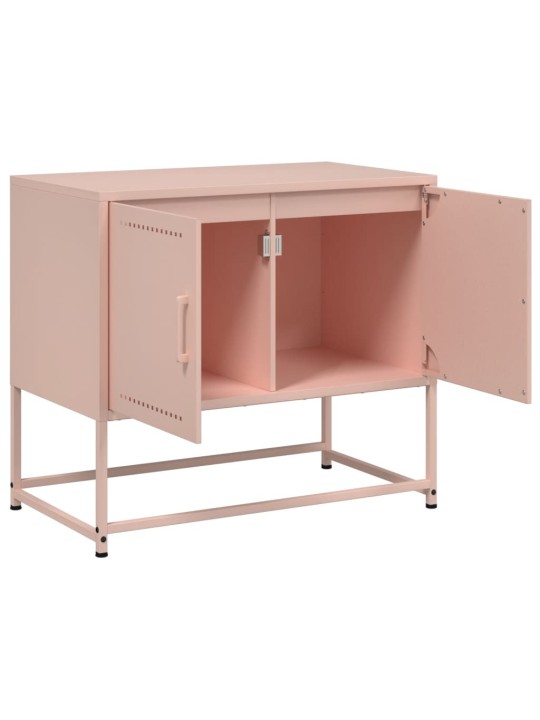 TV skříňka růžová 68,5 x 39 x 60,5 cm ocel