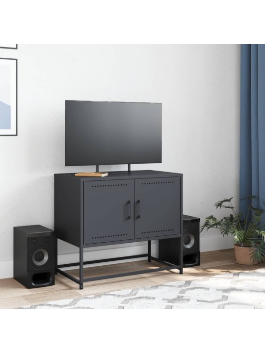 TV skříňka antracitová 68,5 x 39 x 60,5 cm ocel