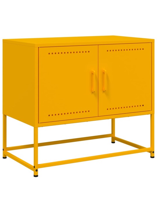 TV skříňka hořčicově žlutá 68,5 x 39 x 60,5 cm ocel