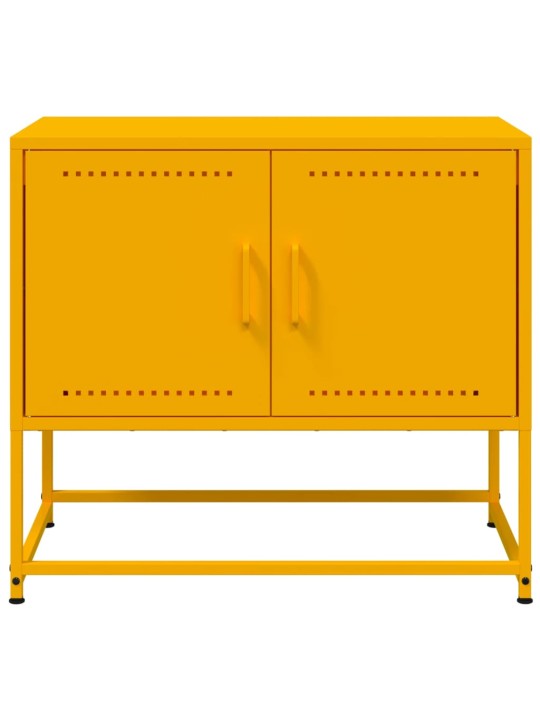 TV skříňka hořčicově žlutá 68,5 x 39 x 60,5 cm ocel
