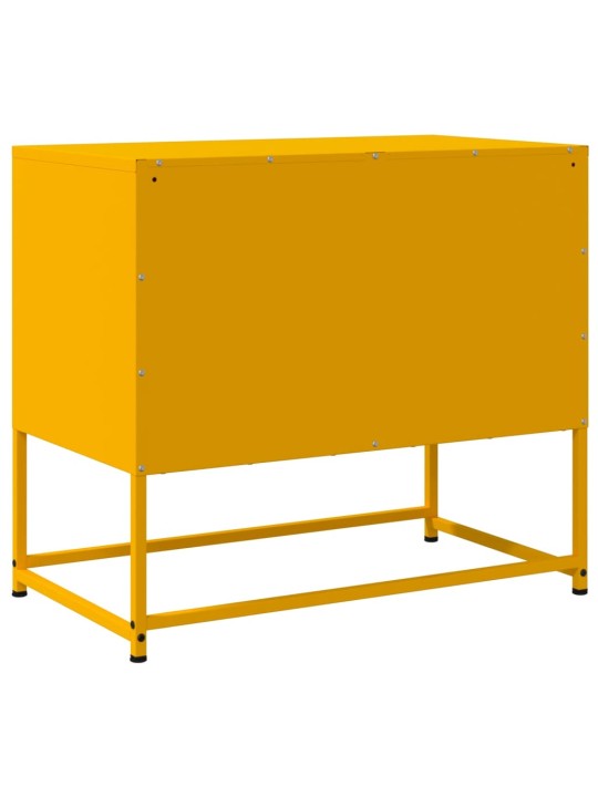 TV skříňka hořčicově žlutá 68,5 x 39 x 60,5 cm ocel