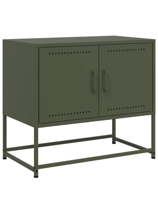 TV skříňka olivově zelená 68,5 x 39 x 60,5 cm ocel