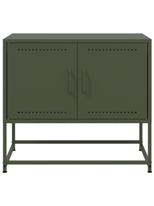 TV skříňka olivově zelená 68,5 x 39 x 60,5 cm ocel