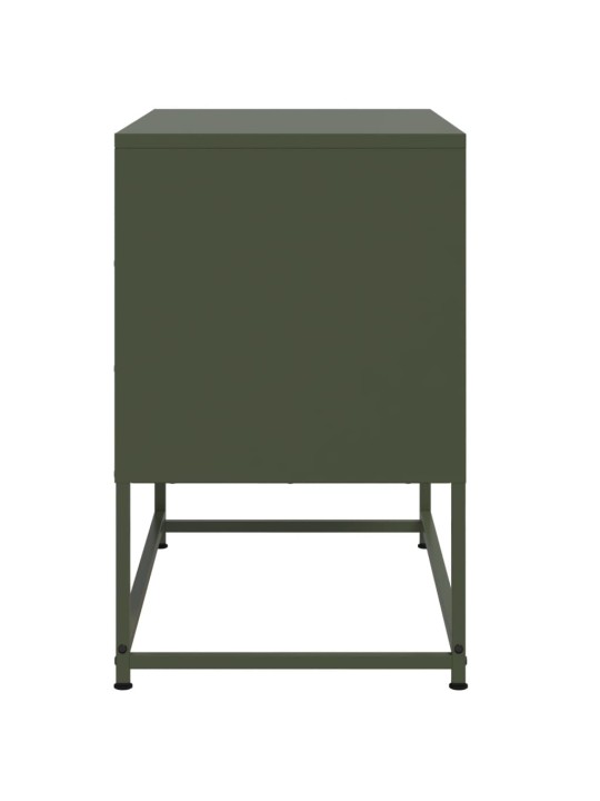 TV skříňka olivově zelená 68,5 x 39 x 60,5 cm ocel