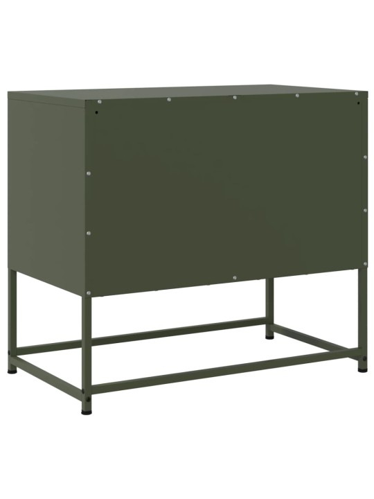 TV skříňka olivově zelená 68,5 x 39 x 60,5 cm ocel