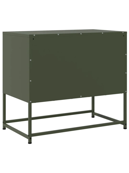 TV skříňka olivově zelená 68,5 x 39 x 60,5 cm ocel