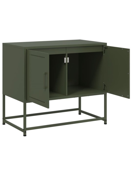 TV skříňka olivově zelená 68,5 x 39 x 60,5 cm ocel