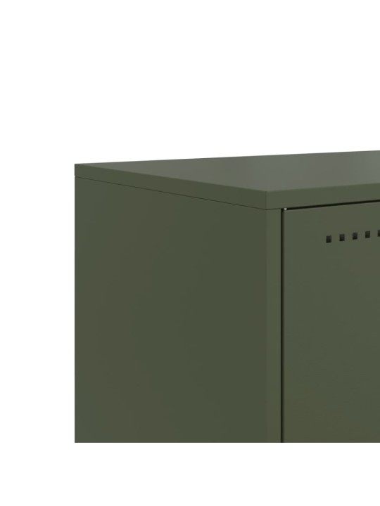 TV skříňka olivově zelená 68,5 x 39 x 60,5 cm ocel