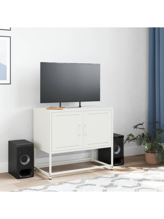 TV skříňka bílá 68,5 x 39 x 60,5 cm ocel