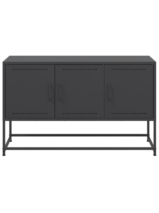 TV skříňka černá 100,5 x 39 x 60,5 cm ocel