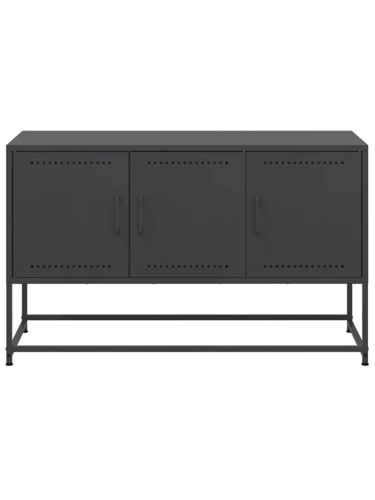 TV skříňka černá 100,5 x 39 x 60,5 cm ocel