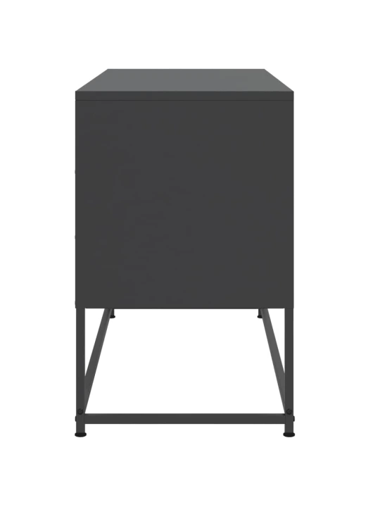 TV skříňka černá 100,5 x 39 x 60,5 cm ocel