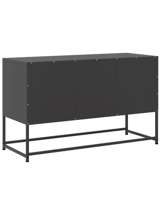 TV skříňka černá 100,5 x 39 x 60,5 cm ocel