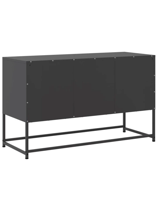 TV skříňka černá 100,5 x 39 x 60,5 cm ocel